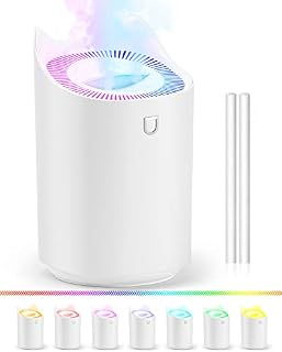 Humidifier for Bedroom,UvBang 3L Humidifiers with 7 Colors Night Light, Air Humidifier for Home Office (Up to 20H for 30), Ultra Quiet Cool Mist Humidifiers, Auto-Off, 3 Fog Mode