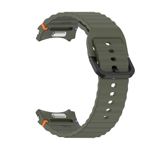 Bracelet silicone étanche pour Galaxy Watch 6 7 5 bouton de maintien sécurisé 44mm