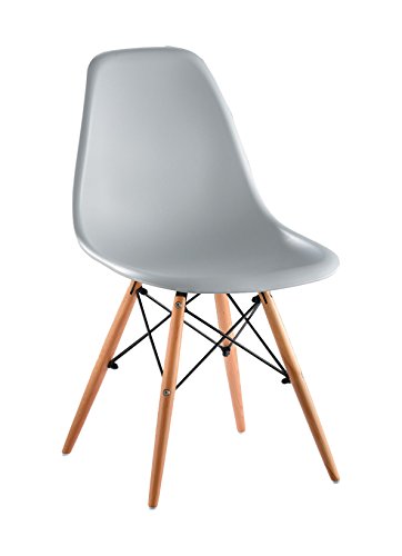 SuperStudio Wooden - Pack de 2 sillas , color gris, talla 81.5 x 47 x 53.5 cm