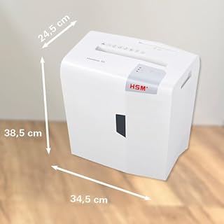 HSM shredstar X5 1043121 Distruggidocumenti da 4,5x30 mm, Bianco argento, taglio a frammenti
