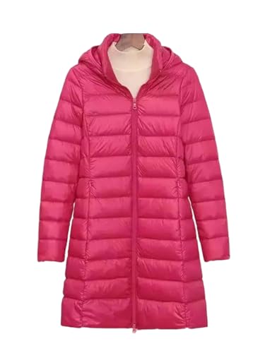 Cozy Rose Women's Lightweight Down Jacket with Detachable Hood - Perfect for Winter Adventures!