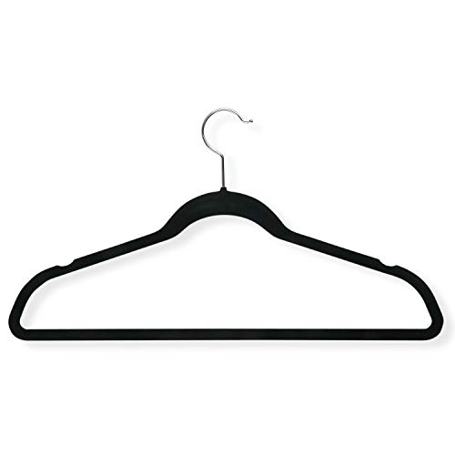 Honey-Can-Do Flocked Suit Hanger- 50pk blk