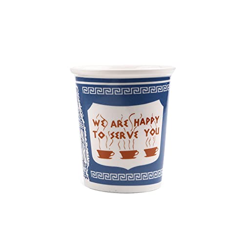 YIOLSDPL Ceramic coffee cup 10 oz. New Yorkâ€™s iconic coffee cup, suitable for home offices and restaurants. The design on the cup is happy to serve you. This is an interesting cup and novel coffee cup
