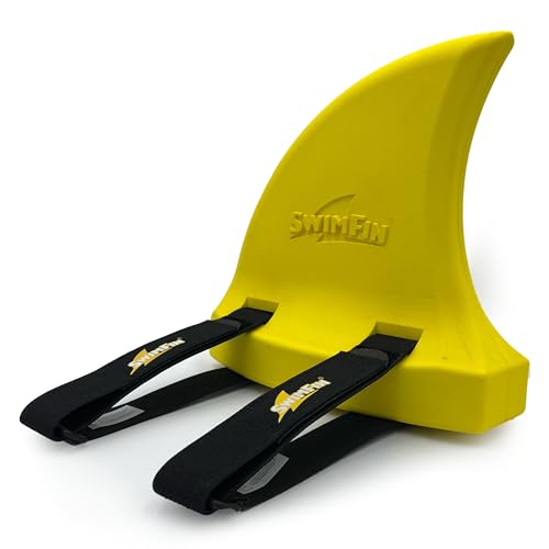 SWIMFIN Floatation Device for Children- Fin-Shaped Swimming Aid for Kids 3 Years and Up- Wearable Training Floaties with Straps for Safe Pool & Beach Swimming, Yellow Fish