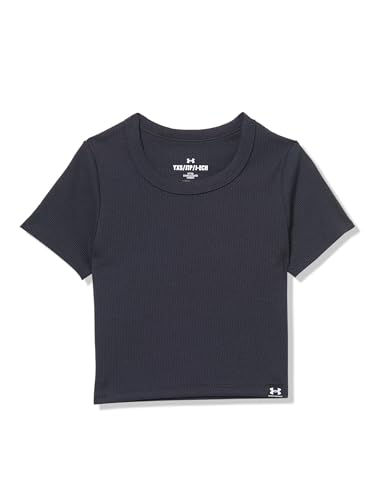 Under Armour Girls' Rival Ribbed Sleeve T-Shirt (Big Kid)