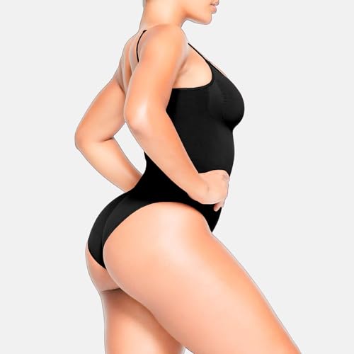 Image of Shapewear Bodysuit for Women Tummy Control - Body Sculpting Shaper Tank Top Brief and Midthigh - Seamless Snatched Waist Slimming, Butt Lifting