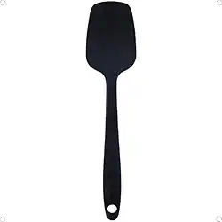 Espátula de Silicone Premium Utensílio de Cozinha Flexível e Durável Perfeita para Cozinhar e Servir Alimentos Ideal para Uso em Panelas Antiaderentes (Preta)