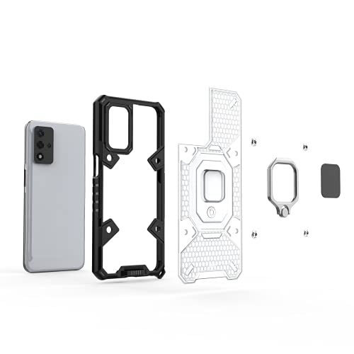 Image of zivite Thermoplastic Polyurethane Tough Armor Bumper Back Case Cover For Oppo A93 5G / A93S 5G|Ring Holder & Kickstand In-Built|360 Degree Protection Back Case Cover For Oppo A93 5G / A93S 5G (Black)