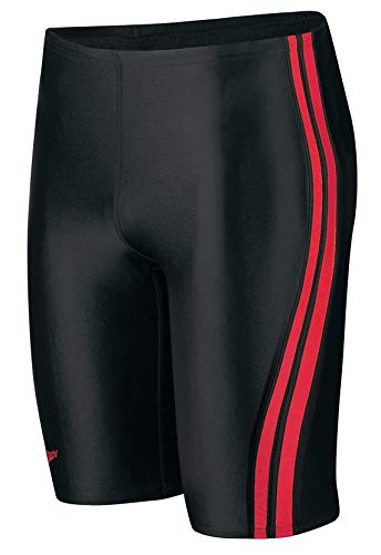 Speedo 705647 Boys Quantum Spliced Jammer (Youth), Black/Red, 22