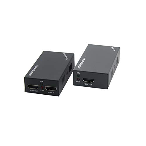 Yolkvisual HDMI Extender 50m (164ft) Over Single Cat5e / Cat6 UHD 1080P & 3D Lossless Transmission Support EDID & POC Function