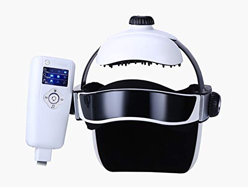 QYHSS Kopfmassagegerät, wiederaufladbares Augenmassagegerät, 2-in-1-Elektroschutzmassagegerät, APP-Control-Nackenmassagegerät mit Wärme, Luftkompression, zur Stressabbau und Tiefschlaf Cover