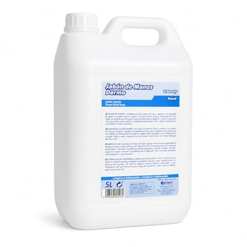 Gel de Manos Glossy Hand Dermo 5L – Higiene y Lavado de Manos Todo Tipo de Pieles – Efecto Limpiador y Desodorizante – Garrafa Industrial para Hotel, Vestuario y Uso Profesional