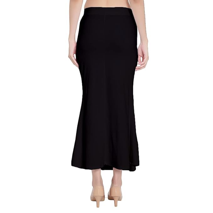 Image of Saree Shapewear Petticoat for Women Cotton Blended Lycra Shaper Petticoat with Elastic & Lace (Drawstring) Long Under Skirt Fishcut Wrinkle Free Shapewear
