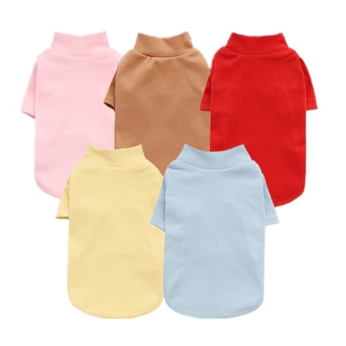 Morycat犬服 秋冬 無地 ハイカット Tシャツ 防寒 暖かい 厚い タンクトップ ドッグウェア 柔らかさ シャツ 可愛い 脱毛保護 お散歩 お出かけ 小中型犬 (ブラウン,2XL)