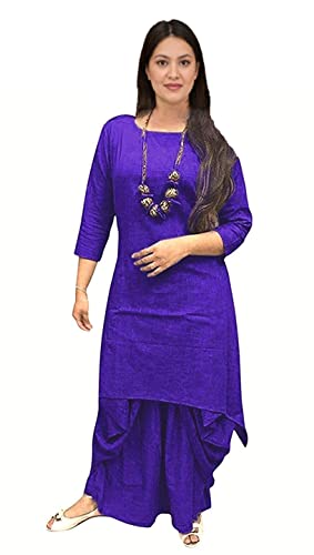 Image of Femezone Women's Linen Blend Cotton Dhoti Kurta Set