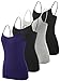 Vislivin Women's Basic Solid Camisole Adjustable Spaghetti Strap Tank Top
