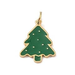Green Christmas Tree Charms_5 pcs