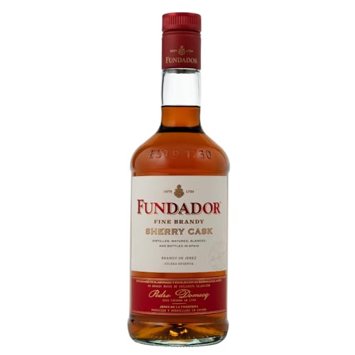Fundador Sherry Cask Solera - Brandy de Jerez Solera, Bebida Espirituosa, 36% Volumen de Alcohol - 70 cl