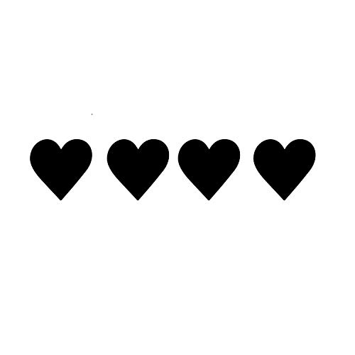 Image of eCraftIndia Set of 4 Hearts Black Wooden Cutout Wall Decor Showpiece for Home Decor Living Room Bedroom | Valentine Gift for Girlfriend Boyfriend Husband Wife Her Him | Valentine Day Decoration Items