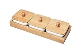 ❥[Uso multifuncional] -El cuenco de cerámica blanca es muy cómodo de sostener. Se puede usar para colocar nueces, dulces y otros pequeños bocadillos para disfrutar de las delicias. También se puede sacar por separado como bol para mojar. Opción ideal para condimentos.