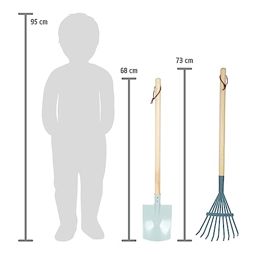 small foot Gartenwerkzeug-Set aus Holz und Metall, Gartenspielzeug für Kinder ab 3 Jahren in modernen Farben, 12389 – Bild 4