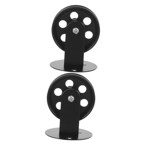 ULDIGI 2pcs Ceiling Pulley Wheel for Hanging Lights Iron Lamp Pulley DIY Lighting Accessory