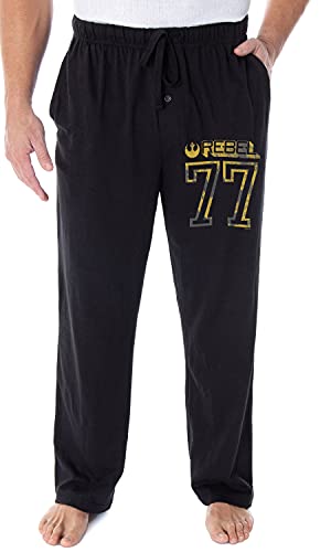 Star Wars Men's Distressed Rebel Alliance Symbol 77 Sleep Pajama Pants (L)