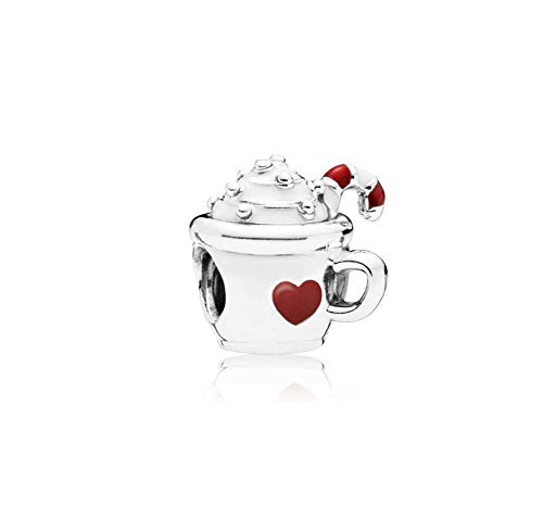Hot Chocolate Cup Charm fits Pandora Moments Bracelets Cream Topping Birthday Christmas