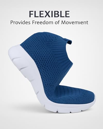 Image of Kraasa Tread Walking Shoes for Men | Knitted Slip-On Sneakers
