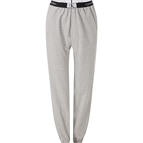 Calvin Klein Damen Jogginghose Sweatpants Lang, Grau (Grey Heather), M