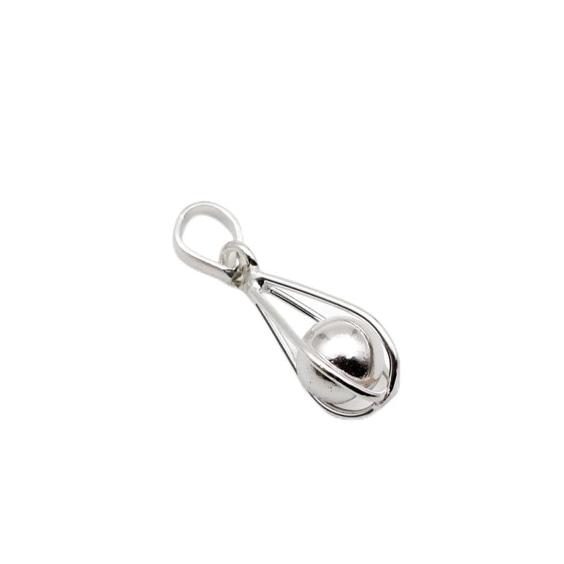 Shri Anand Pure Silver Round Goli with cage Pendant | Chandi Pinjare me goli Wala Locket and Also use in bracelet for Astrological and Lal Kitab (Size : 3.5cm | Weight : 5.6gm Approxe)-image-26