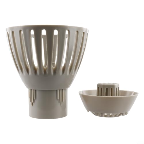 Écumoire de vidange pour bassins à carpes koï avec contrôle de l'eau personnalisable et collecte de feuilles pour l'entretien de l'eau claire de bassin (50 mm)