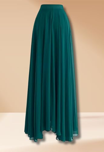 Image of Women's Full Length Georgette Long Skirt- Lehenga with 8 Meters Maxi Flare