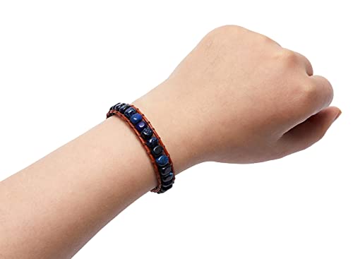 Image of 7 Chakra Bracelet Bohemian Handmade Leather Wrap Healing Protection Natural Stone Yoga Beaded Bracelets Boho Friendship Jewelry