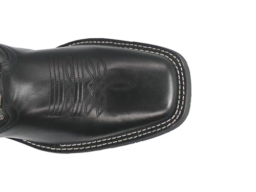 Image of Laredo Mens Kane Embroidered Square Toe Pull On Casual Boots Mid Calf - Black