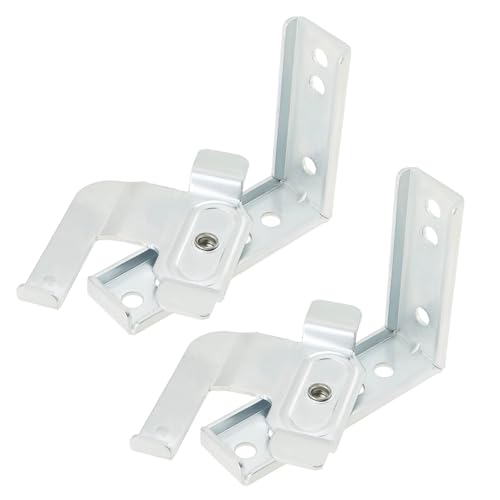 EMSea Lot de 2 Supports Pivotants pour Stores Vénitiens en Métal à Fixation Frontale en Forme de L pour Fixation de Fenêtre de 50 Mm Argenté