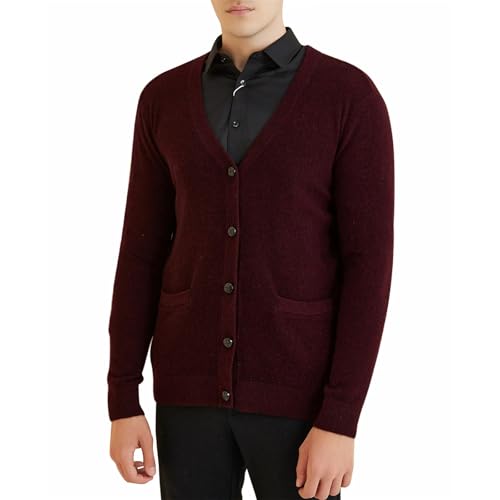 Men's Merino Wool Knit Cardigan – Warm Long Sleeve Sweater for Fall Winter Casual Wear 7
