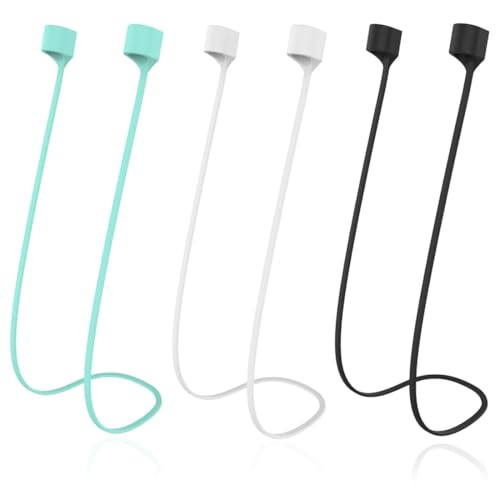 JYNXOR 3 Pcs Cordino Anti-Smarrimento per AirPods, Cinghie per AirPods, Cinghie Magnetiche Anti-Perdita, Accessori per AirPods, 70cm, per Air-Pods e Auricolari Senza Fili Wireless (3 Colori)