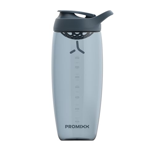 Image of Promixx Pursuit Protein Shaker Bottle (32 oz) - Silent No-Ball Mixer, Leak-Proof Lid, BPA /BPS & Phthalate-Free ECOZEN - Easy-Clean Shaker Cup for Protein Shakes, Pre & Post-Workout Smoothies