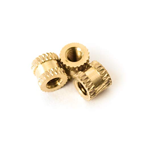 [ J&J Products ] M3 Brass Insert, 5 mm (Length), Female Thread, Injection Mold Type, 100 pcs