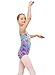 EQSJIU 2 Packs Leotards For Girls Gymnastics White Cat Shiny Heart Gymnastics Outfits Girls 7/8 Years