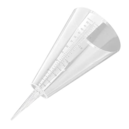 STOBAZA 錐形デザイン雨量計 屋外用透明雨水測定器 耐久性プラスチック製 ガーデン芝生向け 精密目盛付き 地面差込式雨量カップ
