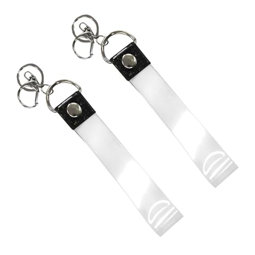 aninako 銀テープホルダー 2個セッ 銀テープ キーホルダー 35cm/45cm対応 幅3.8cm 収納ケース ホルダー カバー キーホルダー リボン収納 簡単収納 推し活 ライブ用 (ブラック45cm*2)