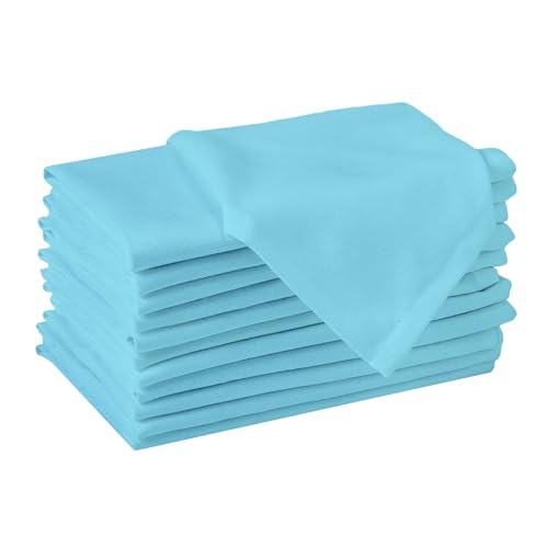Image of 100% Cotton Dinner Napkins 12x12 Inch, Soft & Durable, Reusable Cloth Napkins for Dining, Events, and Everyday Use (SKU Blue, Set of 50 (12x12))