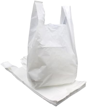 White Vest Carrier Bags 11"x17"x21" Heavy Duty Strength 15mu (thickness - View #5