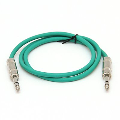 Seismic Audio SATRX-3 Green 6 cables patch 3 pies TRS macho miniatura 4