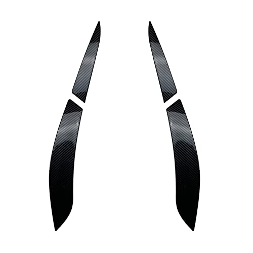 Rear Headlight Eyebrow Cover Eyelids Sticker Trim Car Accessories Black for Volkswagen Golf 6 MK6 GTI R 2008-2012 Headlight Eyebrow (Color : Carbon Fiber Look)