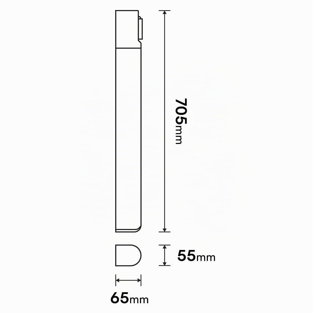 Gefom REGLETTE ETANCHE IP44 LED INTEGREE AVEC PRISE, 70 CM, CORPS ALUMINIUM, FINITION PC, AVEC INTER, 10W, 950 LUMENS, blanc 410039