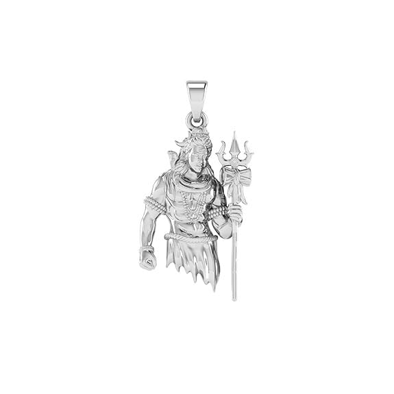 lovemi movements Lord Shiva with Trishul Pendant Necklace | Oxidized Silver-Tone Mahadev Locket for Men & Boys-picture-56
