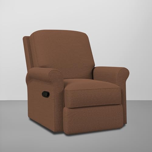 Image of Casaliving Mersin Comfy Fabric Single Seater Recliner Chair, Recliner Sofa for Relaxing, Recliner Chair for Home Relax (Brown) | Premium Fabric Sofa